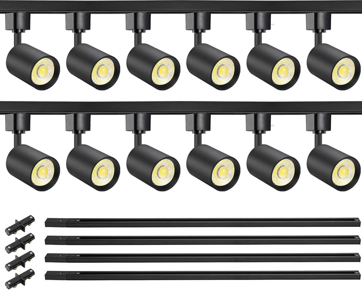 Hiiglxii 12-light black track lighting kit product layout