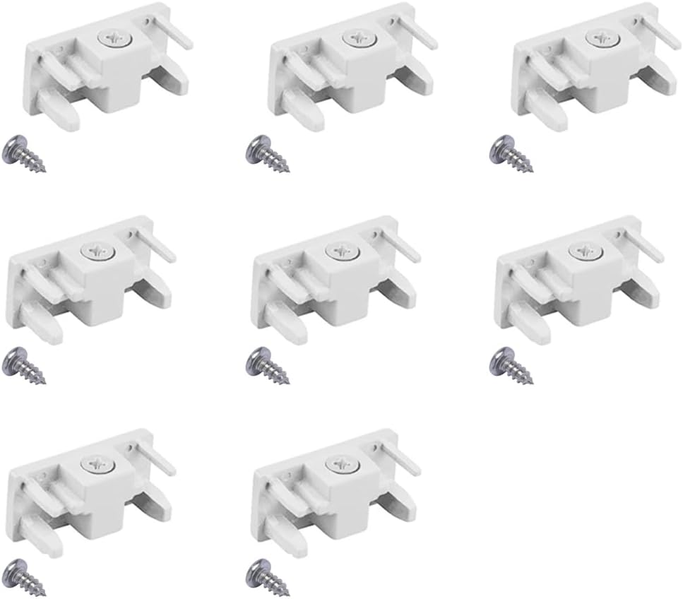 H Track End Caps - 8-Pack, White - main product view