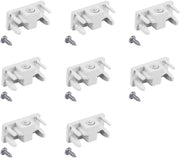 H Track End Caps - 8-Pack, White - main product view