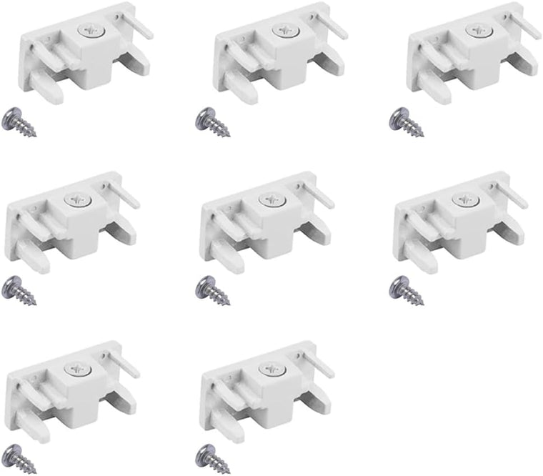 H Track End Caps - 8-Pack, White - main product view