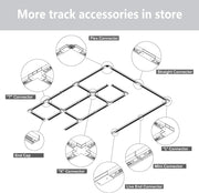 H Track End Caps - 8-Pack, White - product detail 2