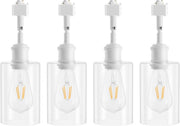 E26 Glass H Track Pendant Lights - 4-Pack, Black - main product view