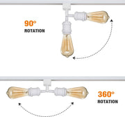 E26 Glass H Track Pendant Lights - 4-Pack, Black - product detail 4