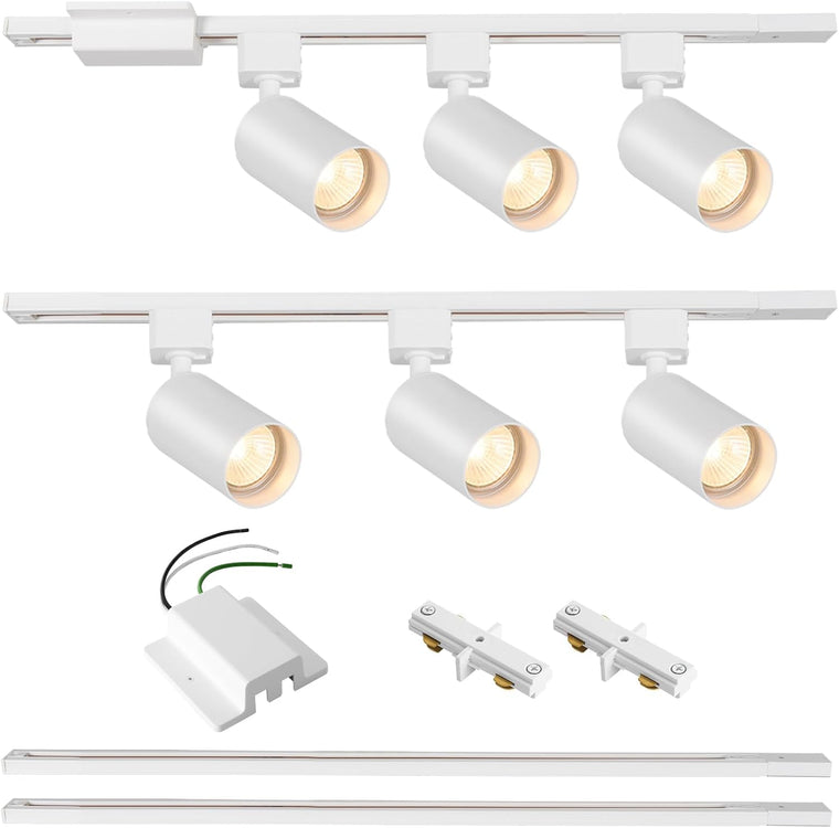 6-Light H Track Lighting Kit - White - main product view
