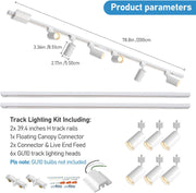 6-Light H Track Lighting Kit - White - product detail 2