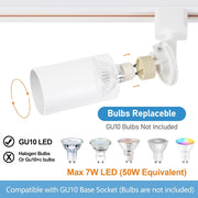 6-Light H Track Lighting Kit - White - product detail 3