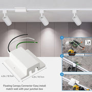 6-Light H Track Lighting Kit - White - product detail 5