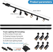6-Light H Track Lighting Kit - Black - product detail 2