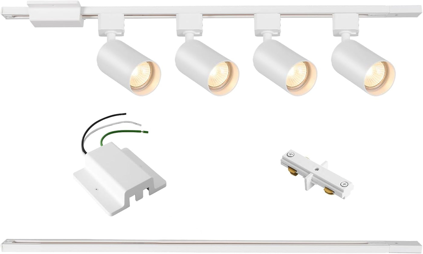 4-Light H Track Lighting Kit - White - main product view