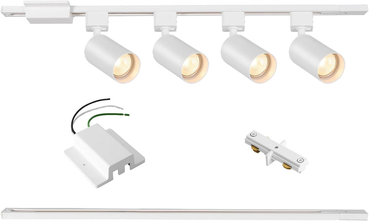 4-Light H Track Lighting Kit - White - main product view