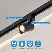 6-Light Plug-in Track Lighting Kit - Black - product detail 5