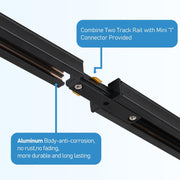 6-Light Plug-in Track Lighting Kit - Black - product detail 6