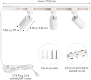3-Light Plug-in Track Lighting Kit - White - product detail 2