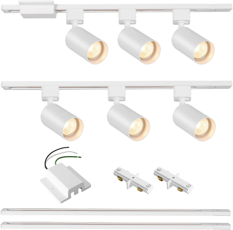 6-Light H Track Lighting Kit - White - main product view