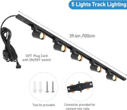 5-Light Plug-in Track Lighting Kit - Black - product detail 2
