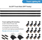 12-Light H Track Lighting Kit - Black - product detail 2
