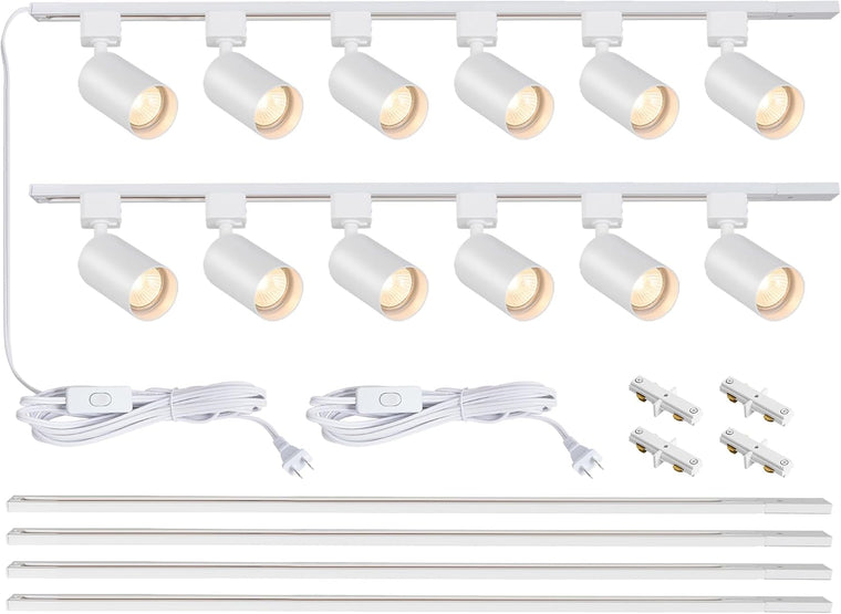 17-Light Plug-in Track Lighting Kit - White - main product view