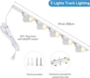 17-Light Plug-in Track Lighting Kit - White - product detail 3