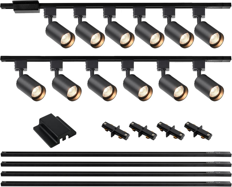 18-Light H Track Lighting Kit - Black - main product view