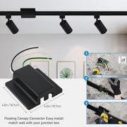 20-Light H Track Lighting Kit - Black - product detail 5
