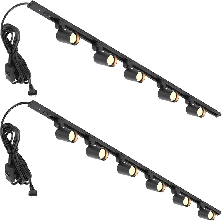 2-Pack 11-Light Plug-in Track Lighting Kit - Black - main product view