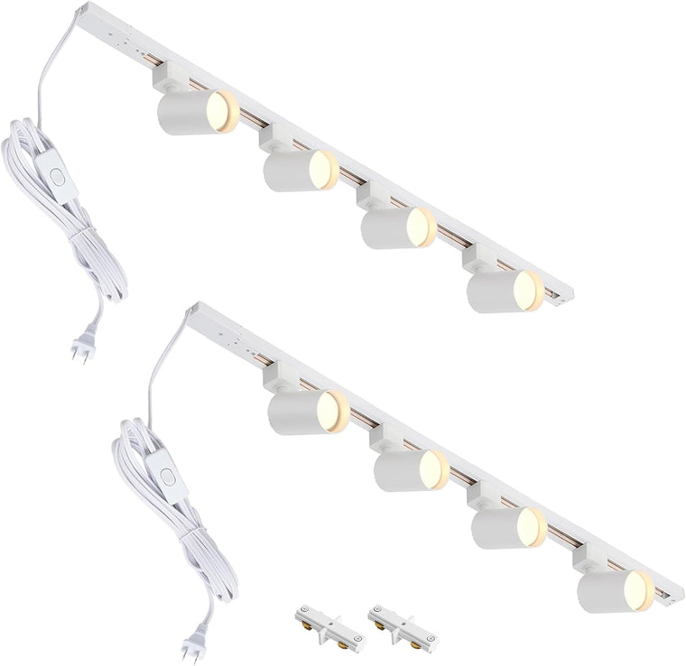 8-Light Plug-in Track Lighting Kit - White - main product view