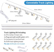 8-Light Plug-in Track Lighting Kit - White - product detail 2