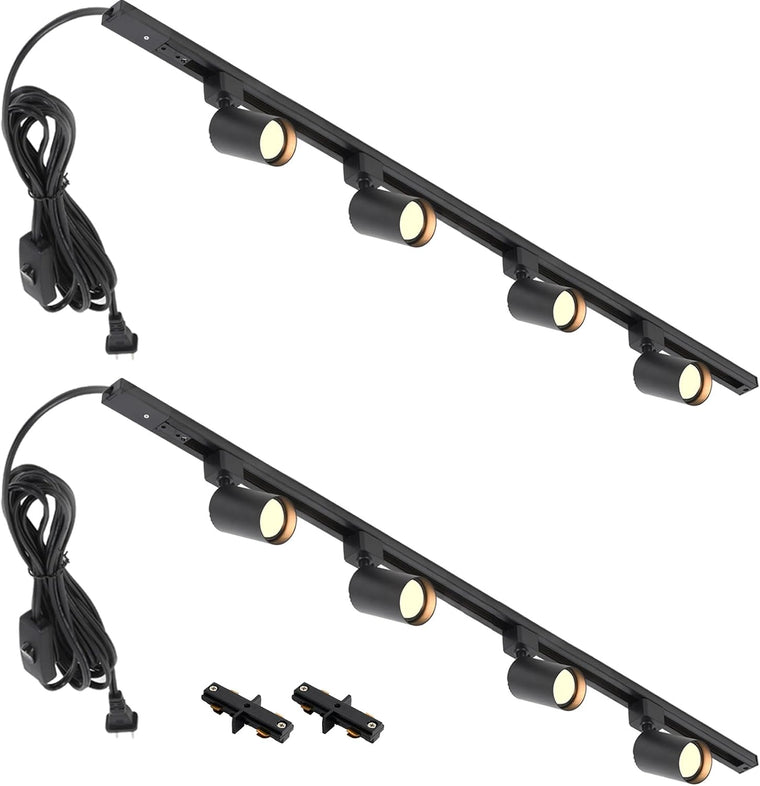 8-Light Plug-in Track Lighting Kit - Black - main product view