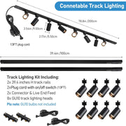 8-Light Plug-in Track Lighting Kit - Black - product detail 2