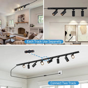 8-Light Plug-in Track Lighting Kit - Black - product detail 3
