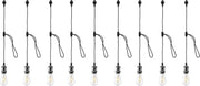 Adjustable E26 H Track Pendant Lights - 9-Pack, Black - main product view