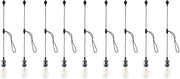 Adjustable E26 H Track Pendant Lights - 9-Pack, Black - product detail 8