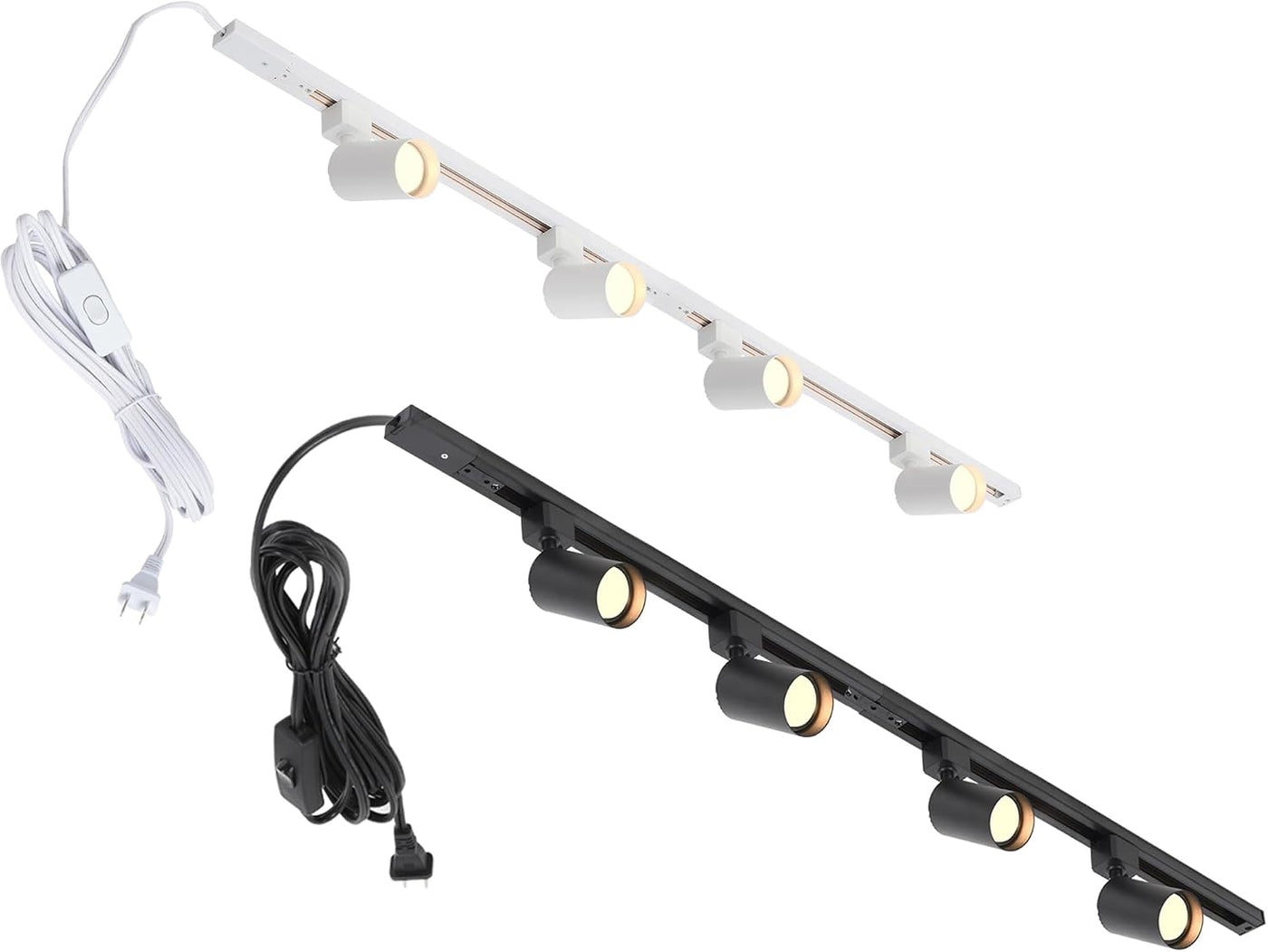 Black & White Plug-in Track Lighting Set - main product view