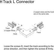 90掳 H Track L Connector, Black - product detail 2