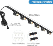 6-Light 3-CCT Plug-in Track Lighting Kit - Black - product detail 2