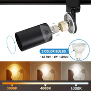 6-Light 3-CCT Plug-in Track Lighting Kit - Black - product detail 3