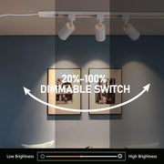 4-Light 3-CCT Plug-in Track Lighting Kit - White - product detail 3