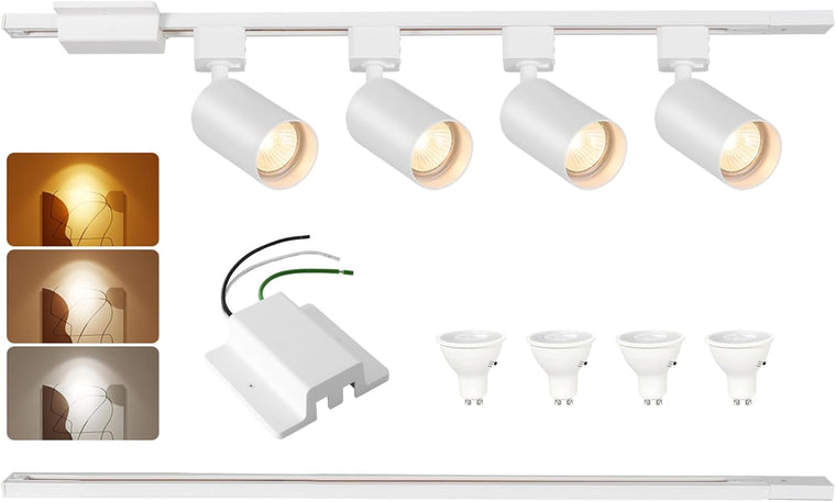 4-Light 3-CCT H Track Lighting Kit - White - main product view